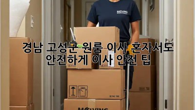 경남 고성군 원룸 이사? 혼자서도 안전하게! 이사 안전 팁 💯
